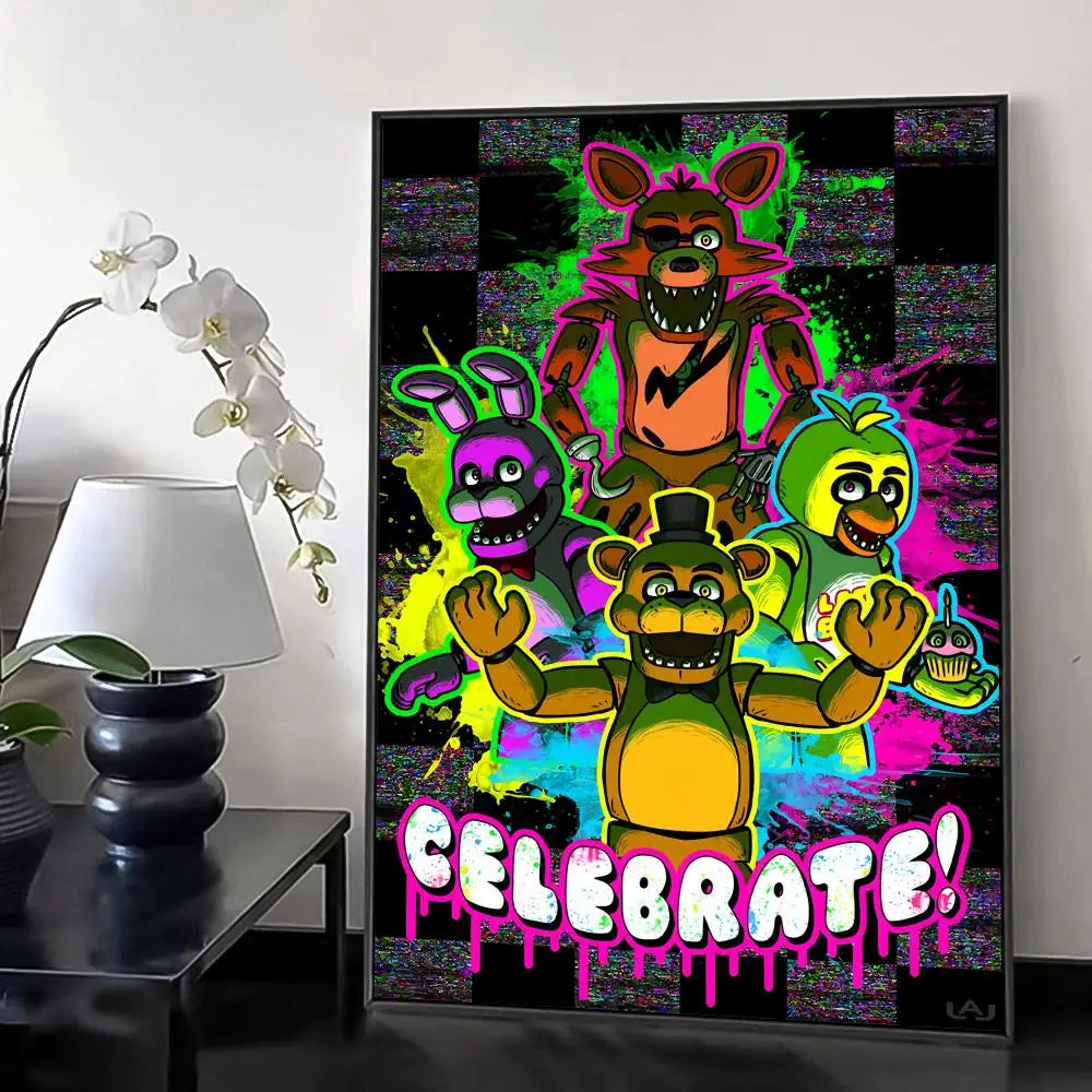 Fnaf Anime Five-nights-At-Freddys Painting Calligraphy Canvas HD Poster Wall Art interior Hallway Home Decoration Holiday Gifts Fnaf Anime Five-nights-At-Freddys Painting Calligraphy Canvas HD Poster Wall Art interior Hallway Home Decoration Holiday Gifts