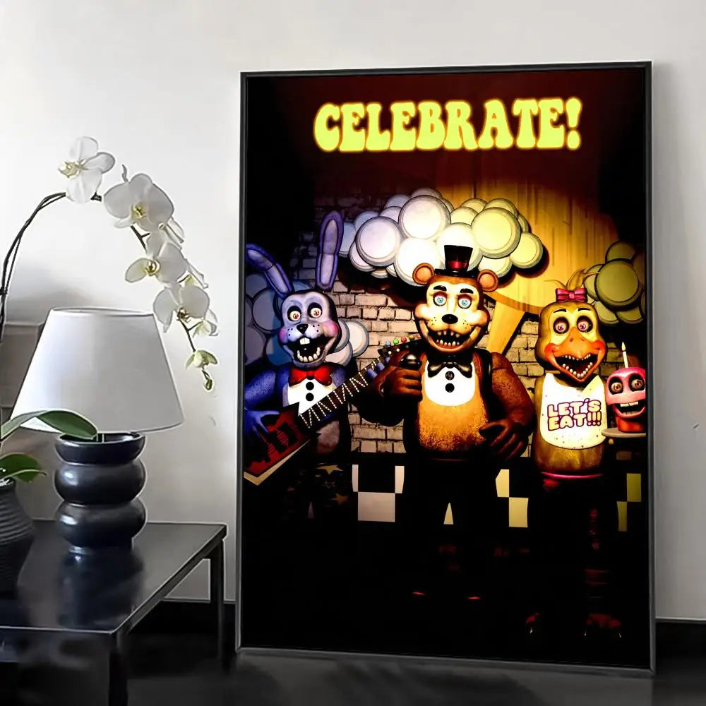 Fnaf Anime Five-nights-At-Freddys Painting Calligraphy Canvas HD Poster Wall Art interior Hallway Home Decoration Holiday Gifts Fnaf Anime Five-nights-At-Freddys Painting Calligraphy Canvas HD Poster Wall Art interior Hallway Home Decoration Holiday Gifts