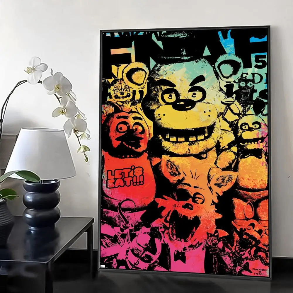 Fnaf Anime Five-nights-At-Freddys Painting Calligraphy Canvas HD Poster Wall Art interior Hallway Home Decoration Holiday Gifts Fnaf Anime Five-nights-At-Freddys Painting Calligraphy Canvas HD Poster Wall Art interior Hallway Home Decoration Holiday Gifts