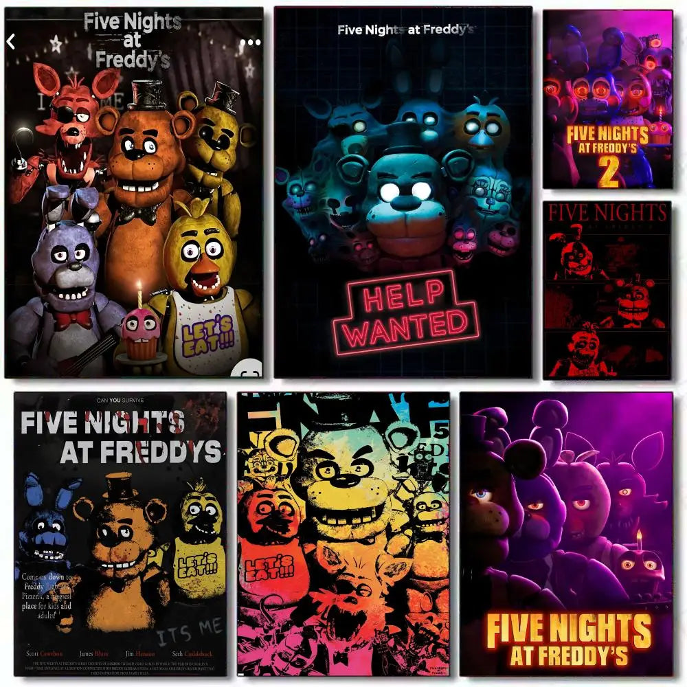 Fnaf Anime Five-nights-At-Freddys Painting Calligraphy Canvas HD Poster Wall Art interior Hallway Home Decoration Holiday Gifts Fnaf Anime Five-nights-At-Freddys Painting Calligraphy Canvas HD Poster Wall Art interior Hallway Home Decoration Holiday Gifts
