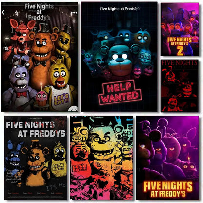 Fnaf Anime Five-nights-At-Freddys Painting Calligraphy Canvas HD Poster Wall Art interior Hallway Home Decoration Holiday Gifts Fnaf Anime Five-nights-At-Freddys Painting Calligraphy Canvas HD Poster Wall Art interior Hallway Home Decoration Holiday Gifts