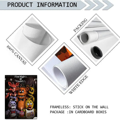 Fnaf Anime Five-nights-At-Freddys Painting Calligraphy Canvas HD Poster Wall Art interior Hallway Home Decoration Holiday Gifts Fnaf Anime Five-nights-At-Freddys Painting Calligraphy Canvas HD Poster Wall Art interior Hallway Home Decoration Holiday Gifts