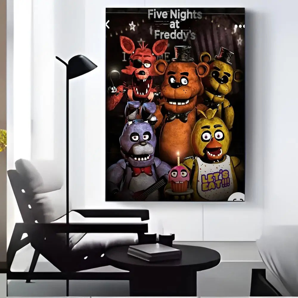 Fnaf Anime Five-nights-At-Freddys Painting Calligraphy Canvas HD Poster Wall Art interior Hallway Home Decoration Holiday Gifts Fnaf Anime Five-nights-At-Freddys Painting Calligraphy Canvas HD Poster Wall Art interior Hallway Home Decoration Holiday Gifts