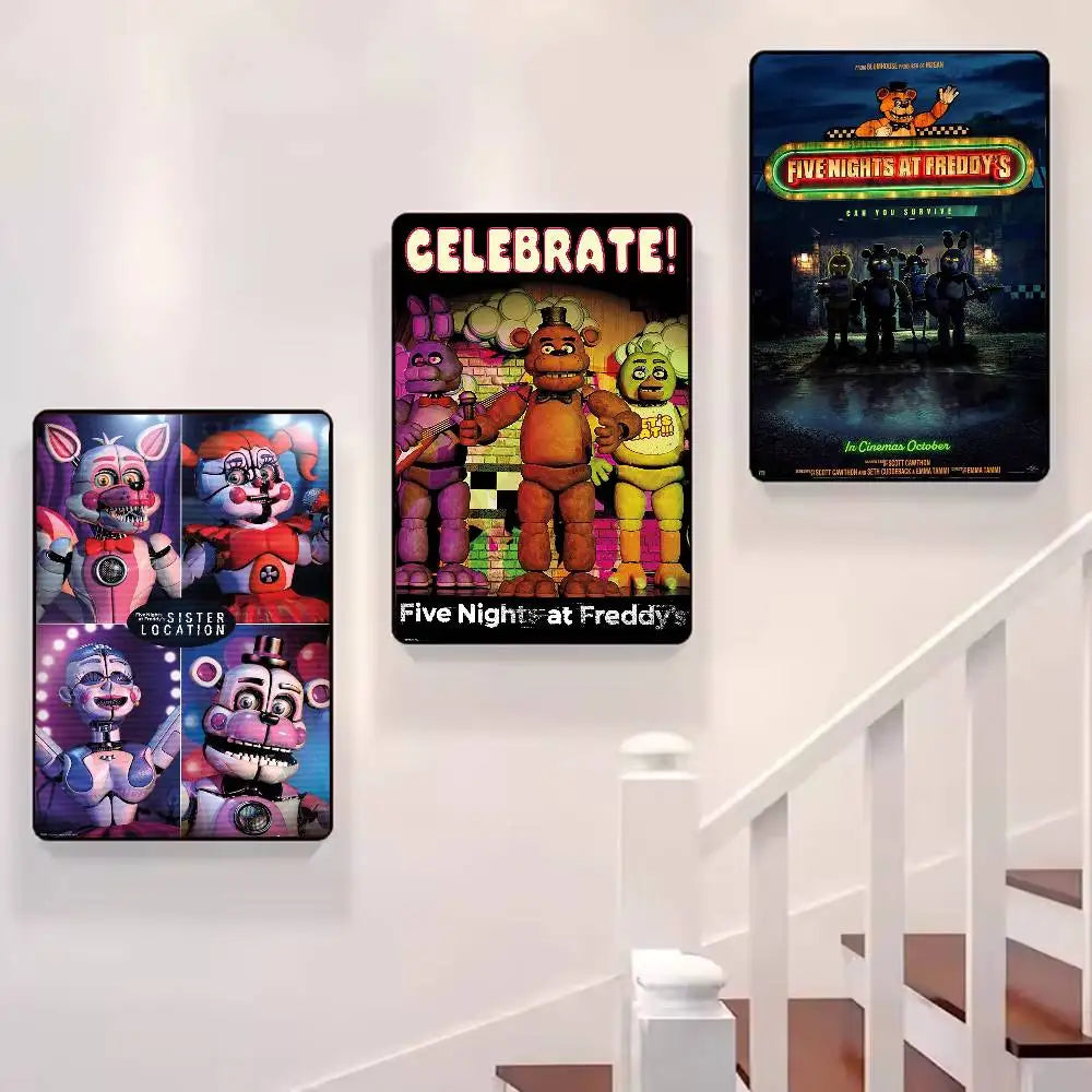 Fnaf F-Five-nights-At-F-Freddys Game Poster HD art sticky wall waterproof home living room bedroom bar aesthetic decoration Fnaf F-Five-nights-At-F-Freddys Game Poster HD art sticky wall waterproof home living room bedroom bar aesthetic decoration