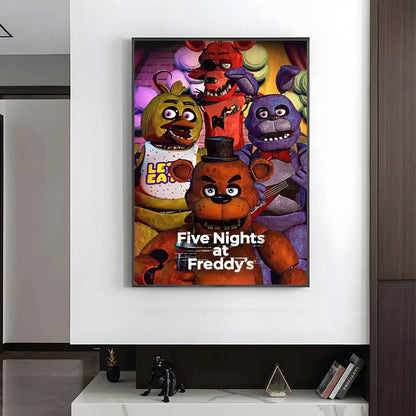 Fnaf F-Five-nights-At-F-Freddys Game Poster HD art sticky wall waterproof home living room bedroom bar aesthetic decoration Fnaf F-Five-nights-At-F-Freddys Game Poster HD art sticky wall waterproof home living room bedroom bar aesthetic decoration