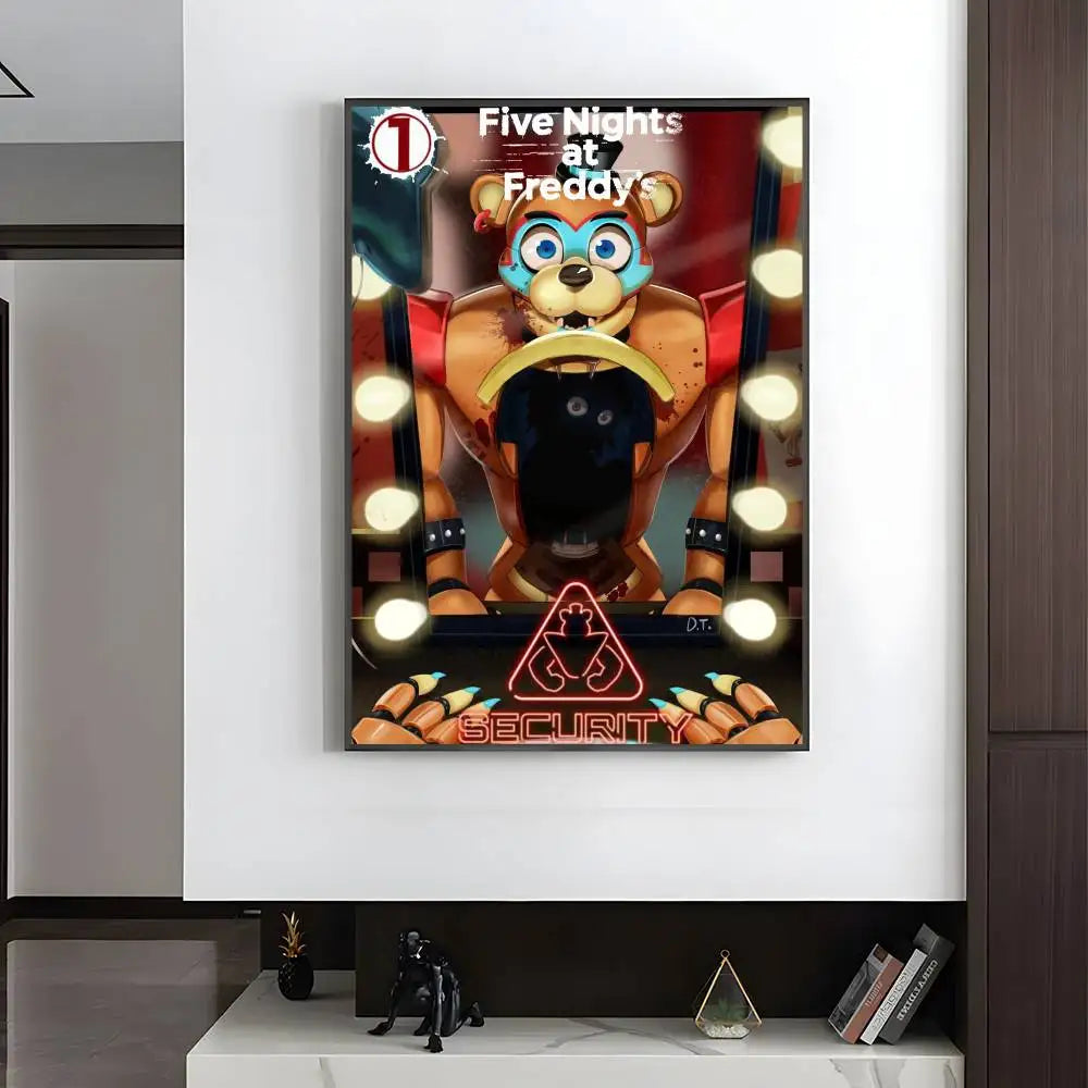 Fnaf F-Five-nights-At-F-Freddys Game Poster HD art sticky wall waterproof home living room bedroom bar aesthetic decoration Fnaf F-Five-nights-At-F-Freddys Game Poster HD art sticky wall waterproof home living room bedroom bar aesthetic decoration