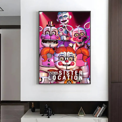 Fnaf F-Five-nights-At-F-Freddys Game Poster HD art sticky wall waterproof home living room bedroom bar aesthetic decoration Fnaf F-Five-nights-At-F-Freddys Game Poster HD art sticky wall waterproof home living room bedroom bar aesthetic decoration