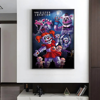 Fnaf F-Five-nights-At-F-Freddys Game Poster HD art sticky wall waterproof home living room bedroom bar aesthetic decoration Fnaf F-Five-nights-At-F-Freddys Game Poster HD art sticky wall waterproof home living room bedroom bar aesthetic decoration