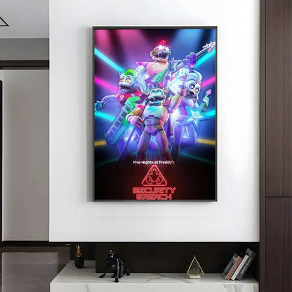 Fnaf F-Five-nights-At-F-Freddys Game Poster HD art sticky wall waterproof home living room bedroom bar aesthetic decoration Fnaf F-Five-nights-At-F-Freddys Game Poster HD art sticky wall waterproof home living room bedroom bar aesthetic decoration