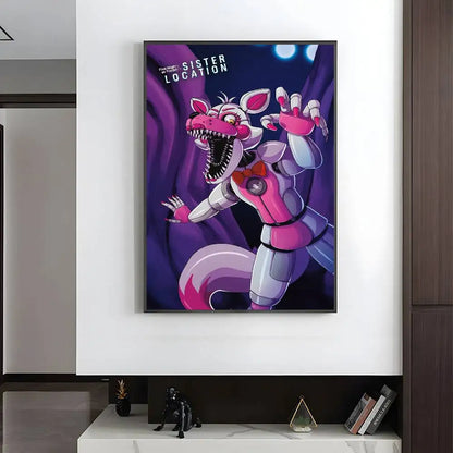 Fnaf F-Five-nights-At-F-Freddys Game Poster HD art sticky wall waterproof home living room bedroom bar aesthetic decoration Fnaf F-Five-nights-At-F-Freddys Game Poster HD art sticky wall waterproof home living room bedroom bar aesthetic decoration