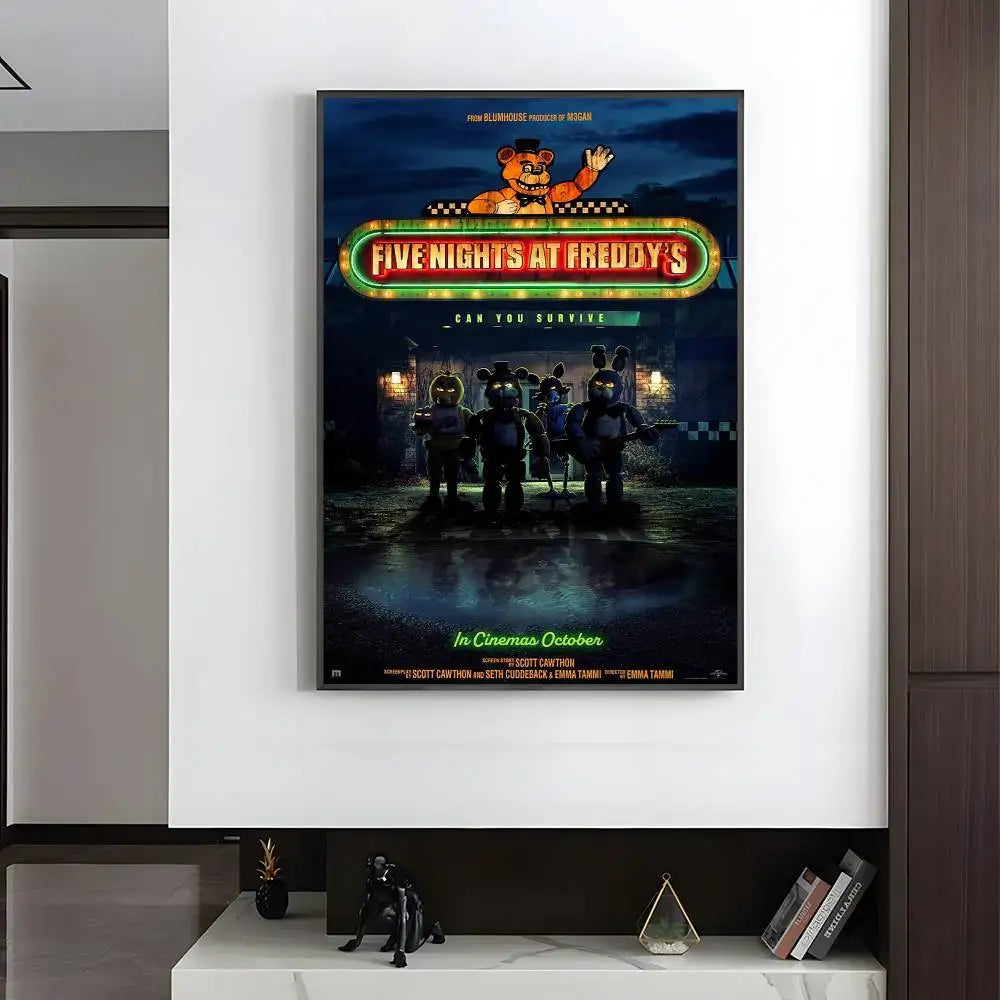 Fnaf F-Five-nights-At-F-Freddys Game Poster HD art sticky wall waterproof home living room bedroom bar aesthetic decoration Fnaf F-Five-nights-At-F-Freddys Game Poster HD art sticky wall waterproof home living room bedroom bar aesthetic decoration