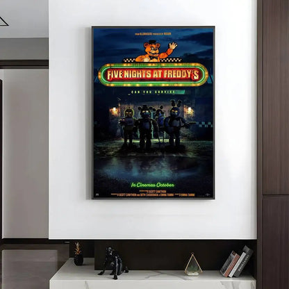 Fnaf F-Five-nights-At-F-Freddys Game Poster HD art sticky wall waterproof home living room bedroom bar aesthetic decoration Fnaf F-Five-nights-At-F-Freddys Game Poster HD art sticky wall waterproof home living room bedroom bar aesthetic decoration