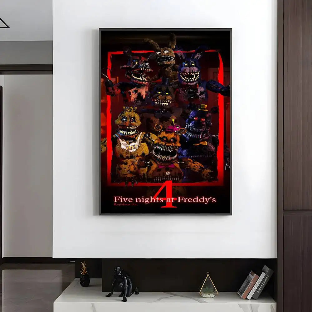 Fnaf F-Five-nights-At-F-Freddys Game Poster HD art sticky wall waterproof home living room bedroom bar aesthetic decoration Fnaf F-Five-nights-At-F-Freddys Game Poster HD art sticky wall waterproof home living room bedroom bar aesthetic decoration