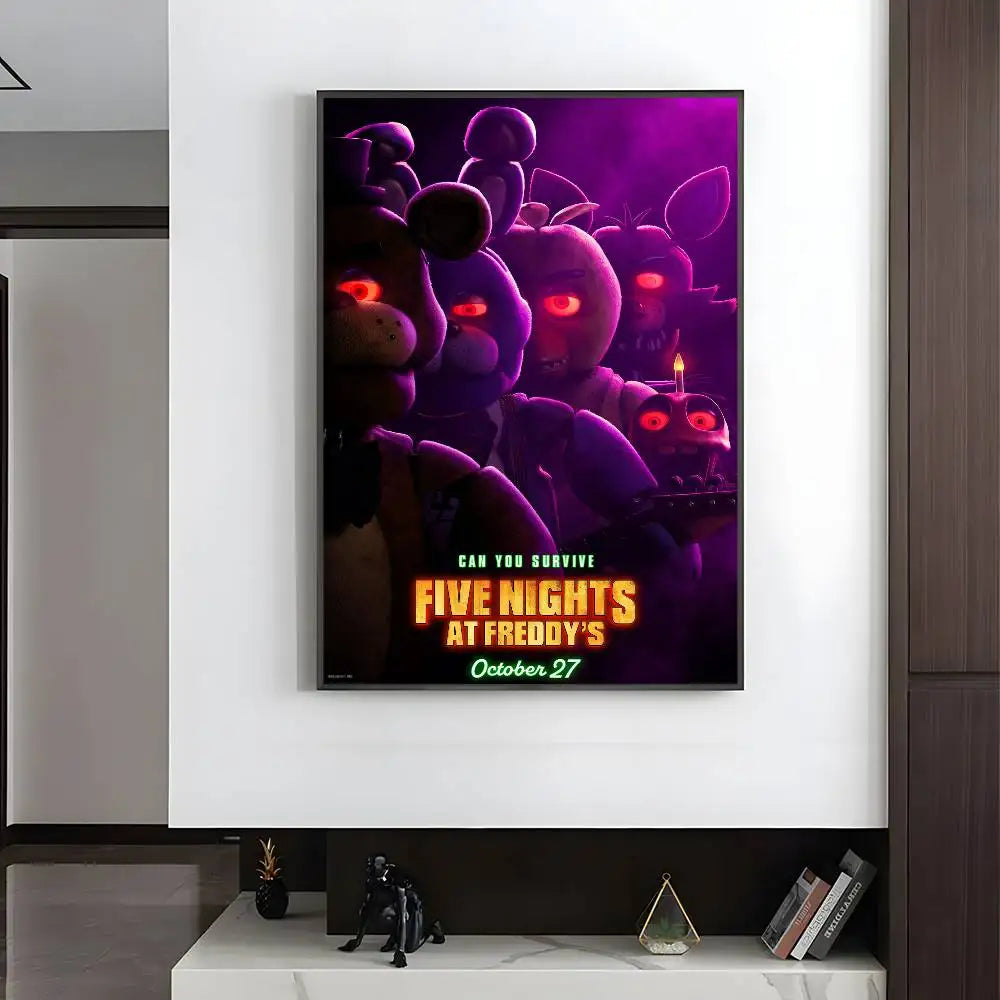 Fnaf F-Five-nights-At-F-Freddys Game Poster HD art sticky wall waterproof home living room bedroom bar aesthetic decoration Fnaf F-Five-nights-At-F-Freddys Game Poster HD art sticky wall waterproof home living room bedroom bar aesthetic decoration