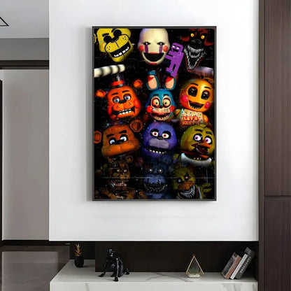 Fnaf F-Five-nights-At-F-Freddys Game Poster HD art sticky wall waterproof home living room bedroom bar aesthetic decoration Fnaf F-Five-nights-At-F-Freddys Game Poster HD art sticky wall waterproof home living room bedroom bar aesthetic decoration