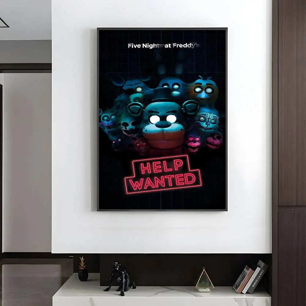 Fnaf F-Five-nights-At-F-Freddys Game Poster HD art sticky wall waterproof home living room bedroom bar aesthetic decoration Fnaf F-Five-nights-At-F-Freddys Game Poster HD art sticky wall waterproof home living room bedroom bar aesthetic decoration