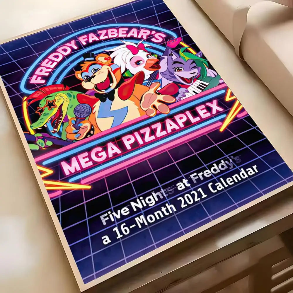 Fnaf Five-nights-At-Freddys Game Poster Poster Waterproof HD Wall Art Decal Self-Adhesive Aesthetic Decor For Home Living Fnaf Five-nights-At-Freddys Game Poster Poster Waterproof HD Wall Art Decal Self-Adhesive Aesthetic Decor For Home Living