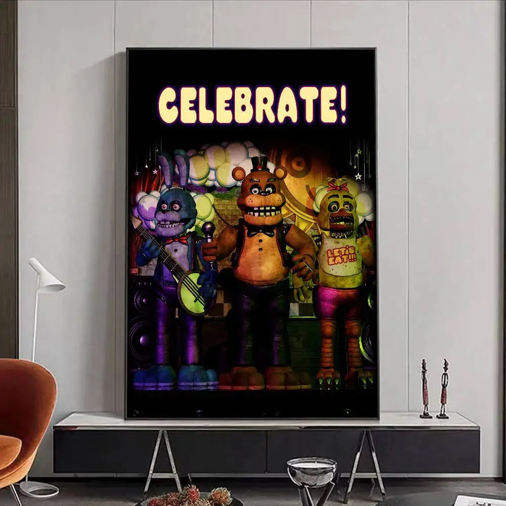 FNAF Five-nights-At-Freddys Ultimate Group Poster HD art poster for home living room bar office decoration sticky, waterproof FNAF Five-nights-At-Freddys Ultimate Group Poster HD art poster for home living room bar office decoration sticky, waterproof