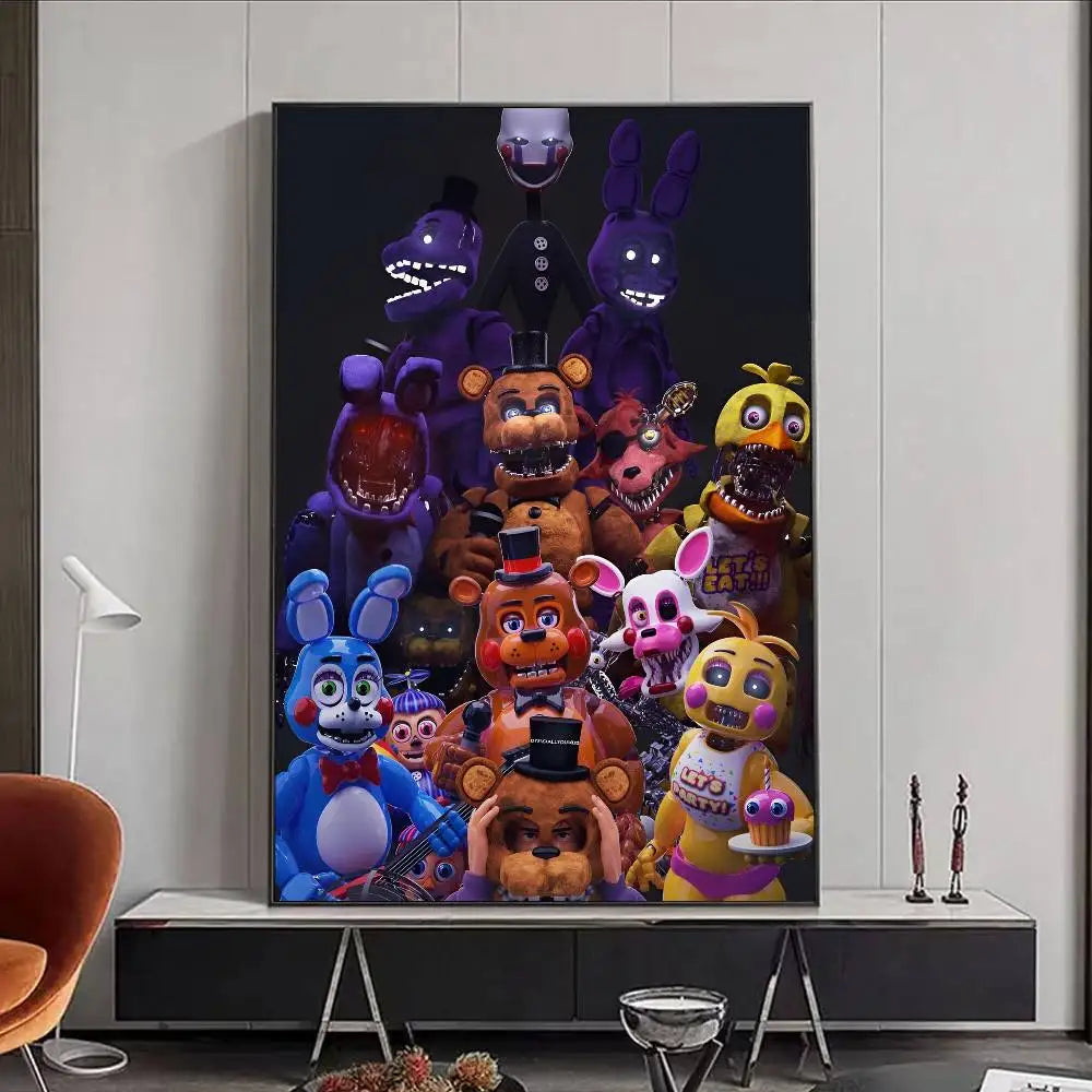 FNAF Five-nights-At-Freddys Ultimate Group Poster HD art poster for home living room bar office decoration sticky, waterproof FNAF Five-nights-At-Freddys Ultimate Group Poster HD art poster for home living room bar office decoration sticky, waterproof