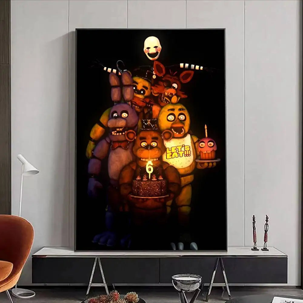 FNAF Five-nights-At-Freddys Ultimate Group Poster HD art poster for home living room bar office decoration sticky, waterproof FNAF Five-nights-At-Freddys Ultimate Group Poster HD art poster for home living room bar office decoration sticky, waterproof