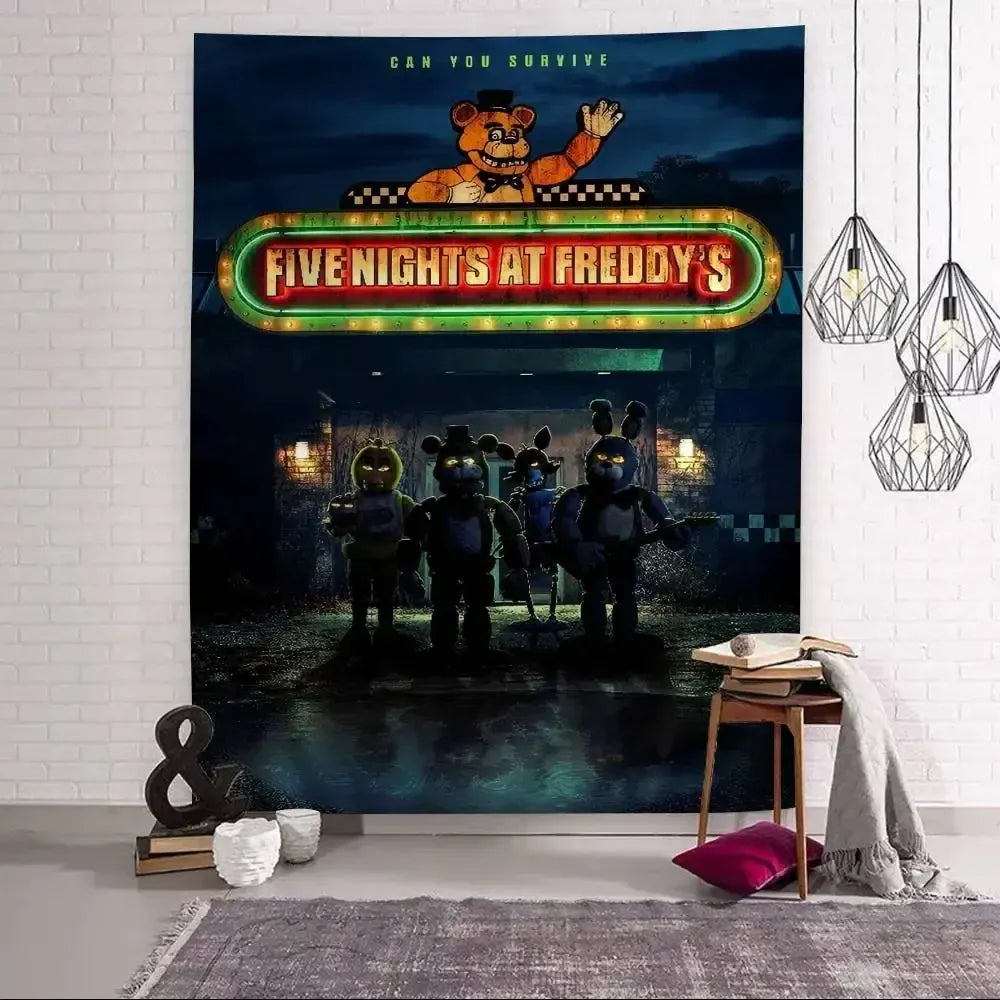 FNAF Game Security Breach Anime Tapestry Hanging Tarot Hippie Wall Rugs Dorm Home Decor FNAF Game Security Breach Anime Tapestry Hanging Tarot Hippie Wall Rugs Dorm Home Decor