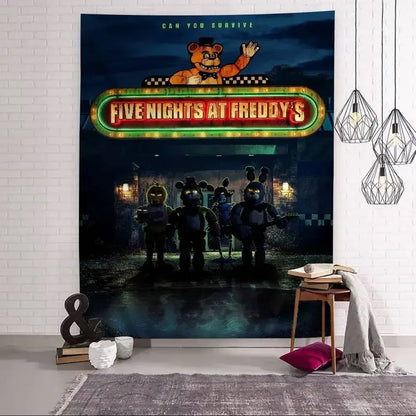 FNAF Game Security Breach Anime Tapestry Hanging Tarot Hippie Wall Rugs Dorm Home Decor FNAF Game Security Breach Anime Tapestry Hanging Tarot Hippie Wall Rugs Dorm Home Decor