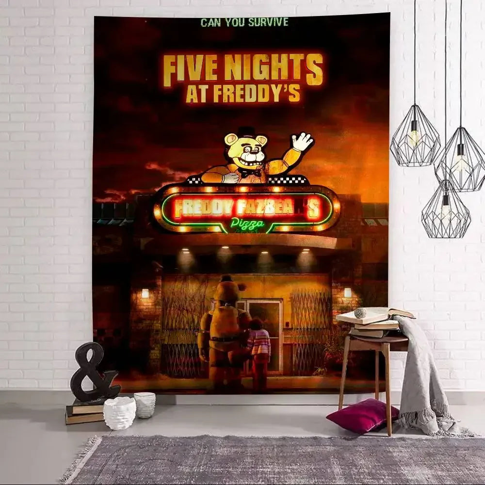 FNAF Game Security Breach Anime Tapestry Hanging Tarot Hippie Wall Rugs Dorm Home Decor FNAF Game Security Breach Anime Tapestry Hanging Tarot Hippie Wall Rugs Dorm Home Decor