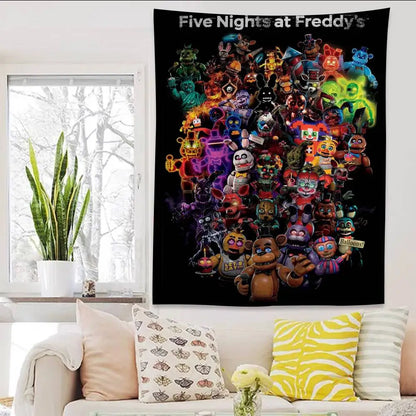 FNAF Game Security Breach Anime Tapestry Hanging Tarot Hippie Wall Rugs Dorm Home Decor FNAF Game Security Breach Anime Tapestry Hanging Tarot Hippie Wall Rugs Dorm Home Decor
