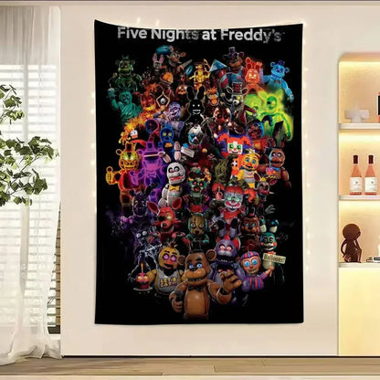 FNAF Game Security Breach Anime Tapestry Hanging Tarot Hippie Wall Rugs Dorm Home Decor FNAF Game Security Breach Anime Tapestry Hanging Tarot Hippie Wall Rugs Dorm Home Decor