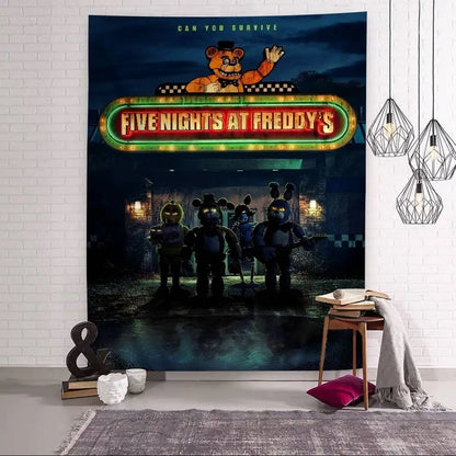 FNAF Game Security Breach Anime Tapestry Hanging Tarot Hippie Wall Rugs Dorm Home Decor FNAF Game Security Breach Anime Tapestry Hanging Tarot Hippie Wall Rugs Dorm Home Decor