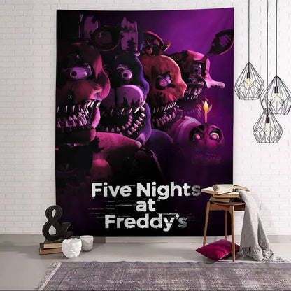 FNAF Game Security Breach Anime Tapestry Hanging Tarot Hippie Wall Rugs Dorm Home Decor FNAF Game Security Breach Anime Tapestry Hanging Tarot Hippie Wall Rugs Dorm Home Decor