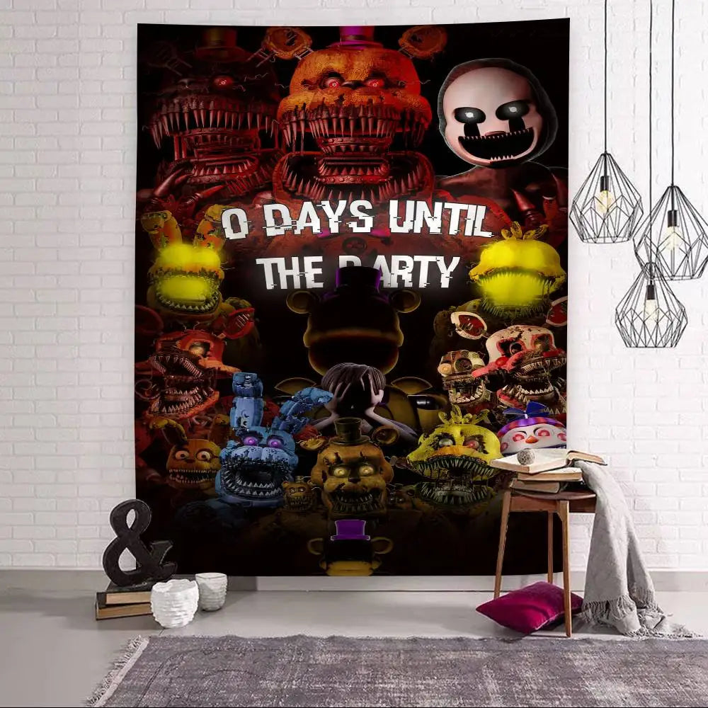 FNAF Game Security Breach Anime Tapestry Hanging Tarot Hippie Wall Rugs Dorm Home Decor FNAF Game Security Breach Anime Tapestry Hanging Tarot Hippie Wall Rugs Dorm Home Decor