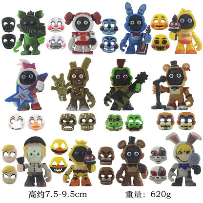 FNAF Panic Game Midnight Toy Bear Foxy Chica Fazbear Bonnie Change Masks Action Figurine Anime1 PCS Randomly Sent FNAF Panic Game Midnight Toy Bear Foxy Chica Fazbear Bonnie Change Masks Action Figurine Anime1 PCS Randomly Sent