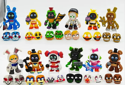 FNAF Panic Game Midnight Toy Bear Foxy Chica Fazbear Bonnie Change Masks Action Figurine Anime1 PCS Randomly Sent FNAF Panic Game Midnight Toy Bear Foxy Chica Fazbear Bonnie Change Masks Action Figurine Anime1 PCS Randomly Sent