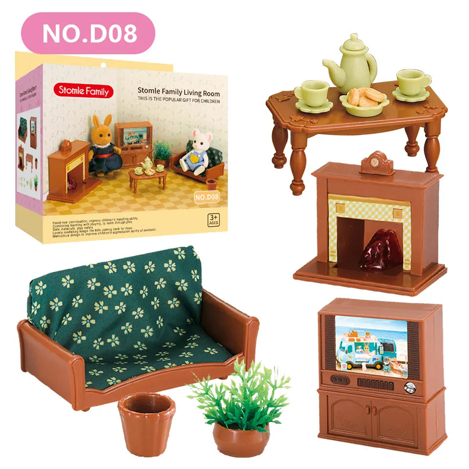 Forest Family Doll 1:12 Dollhouse Kitchen Accessories Mini Model Reindeer Animal Miniature Furniture Pretend Play For Girl Gifts Forest Family Doll 1:12 Dollhouse Kitchen Accessories Mini Model Reindeer Animal Miniature Furniture Pretend Play For Girl Gifts