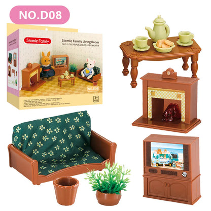 Forest Family Doll 1:12 Dollhouse Kitchen Accessories Mini Model Reindeer Animal Miniature Furniture Pretend Play For Girl Gifts Forest Family Doll 1:12 Dollhouse Kitchen Accessories Mini Model Reindeer Animal Miniature Furniture Pretend Play For Girl Gifts