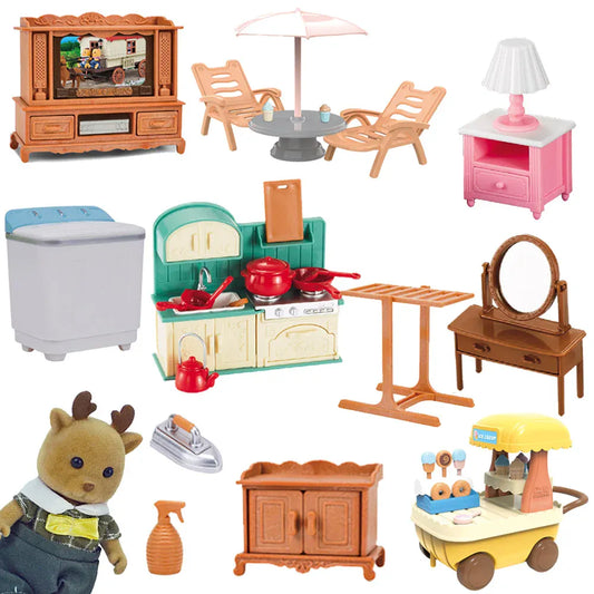 Forest Family Doll 1:12 Dollhouse Kitchen Accessories Mini Model Reindeer Animal Miniature Furniture Pretend Play For Girl Gifts Forest Family Doll 1:12 Dollhouse Kitchen Accessories Mini Model Reindeer Animal Miniature Furniture Pretend Play For Girl Gifts