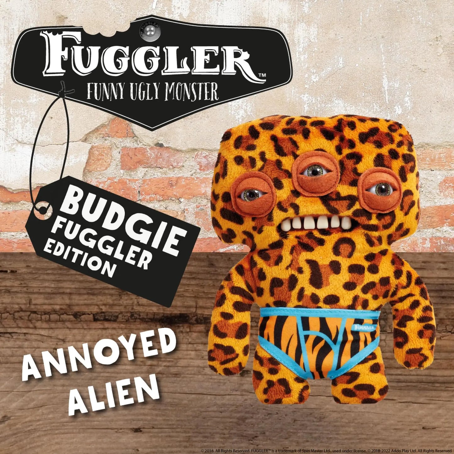 Budgie Fuggler Underpants Series - Count Underoo McGoo Plush | Wahooly Fuggler Funny Ugly Monster Budgie Fuggler Edition Underpants Series Quirky Funny Tooth Monster Count Underoo McGoo Plush Dolls