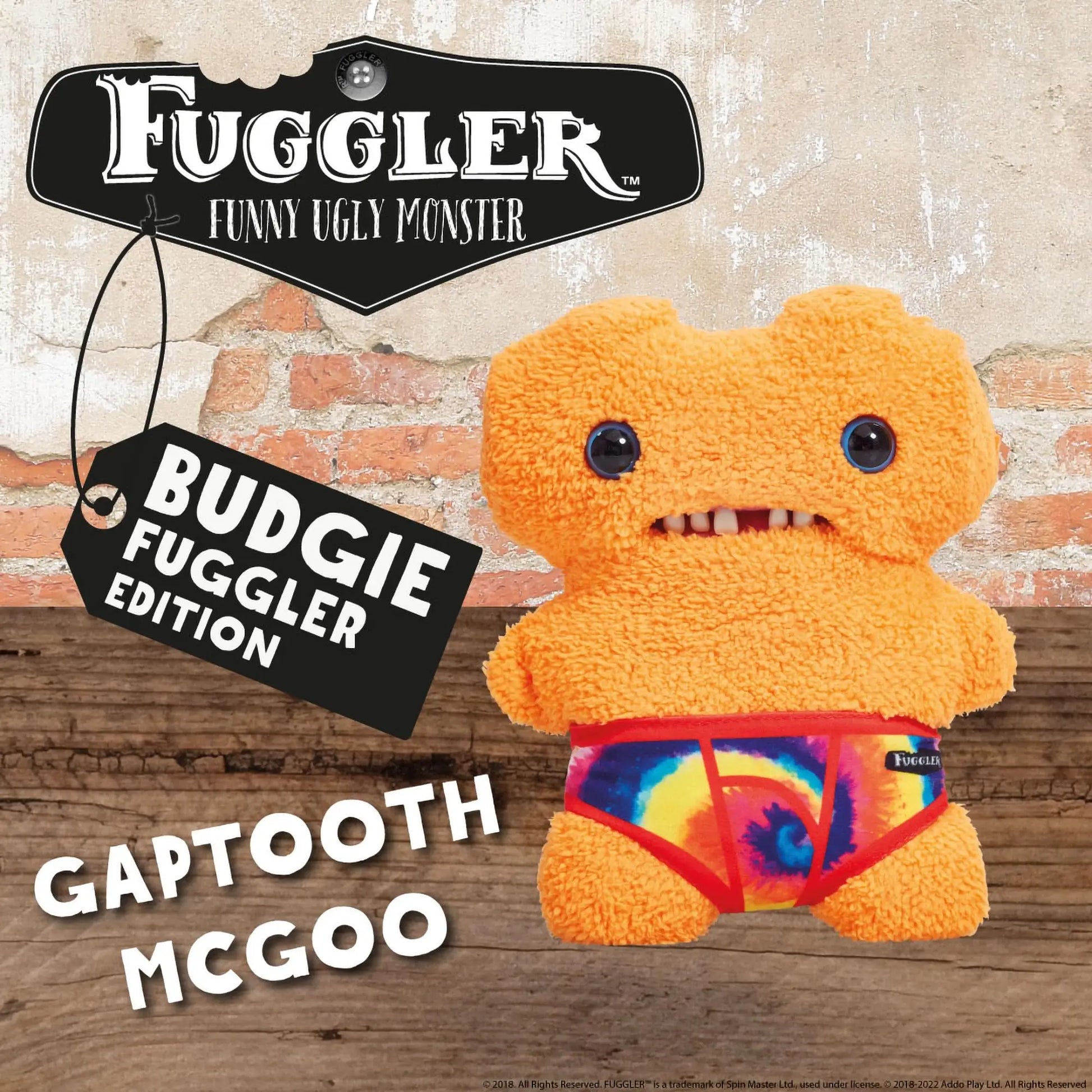 Budgie Fuggler Underpants Series - Count Underoo McGoo Plush | Wahooly Fuggler Funny Ugly Monster Budgie Fuggler Edition Underpants Series Quirky Funny Tooth Monster Count Underoo McGoo Plush Dolls