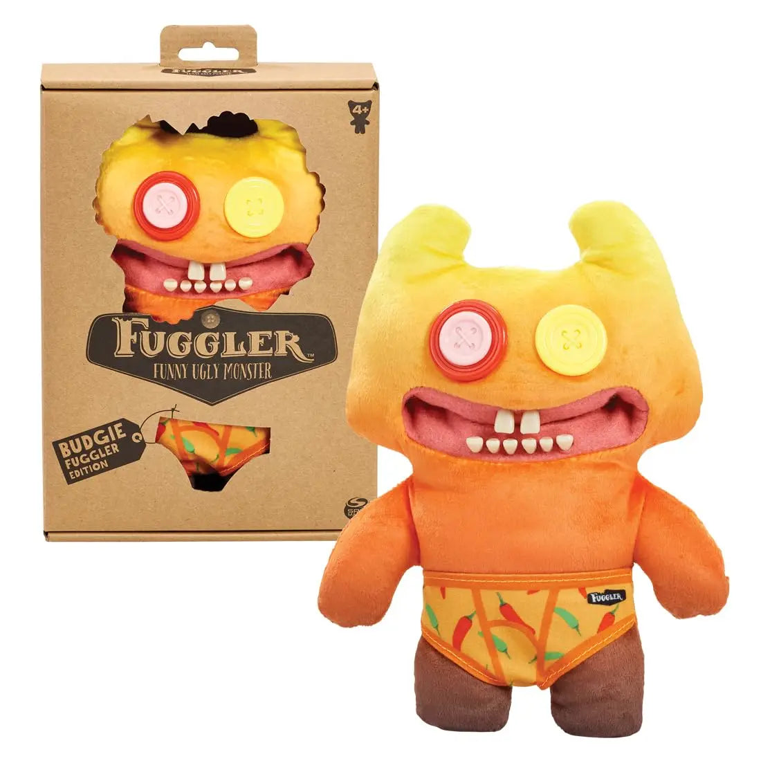 Budgie Fuggler Underpants Series - Count Underoo McGoo Plush | Wahooly Fuggler Funny Ugly Monster Budgie Fuggler Edition Underpants Series Quirky Funny Tooth Monster Count Underoo McGoo Plush Dolls