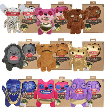 Fuggler Gold Rush Series Limited Edition 23cm - Boxed Collectible | Wahooly Fuggler Funny Ugly Monster Plush Doll Gold Rush Series Old Tooth Fuggler Stuffed Doll Toys Collectible Gifts