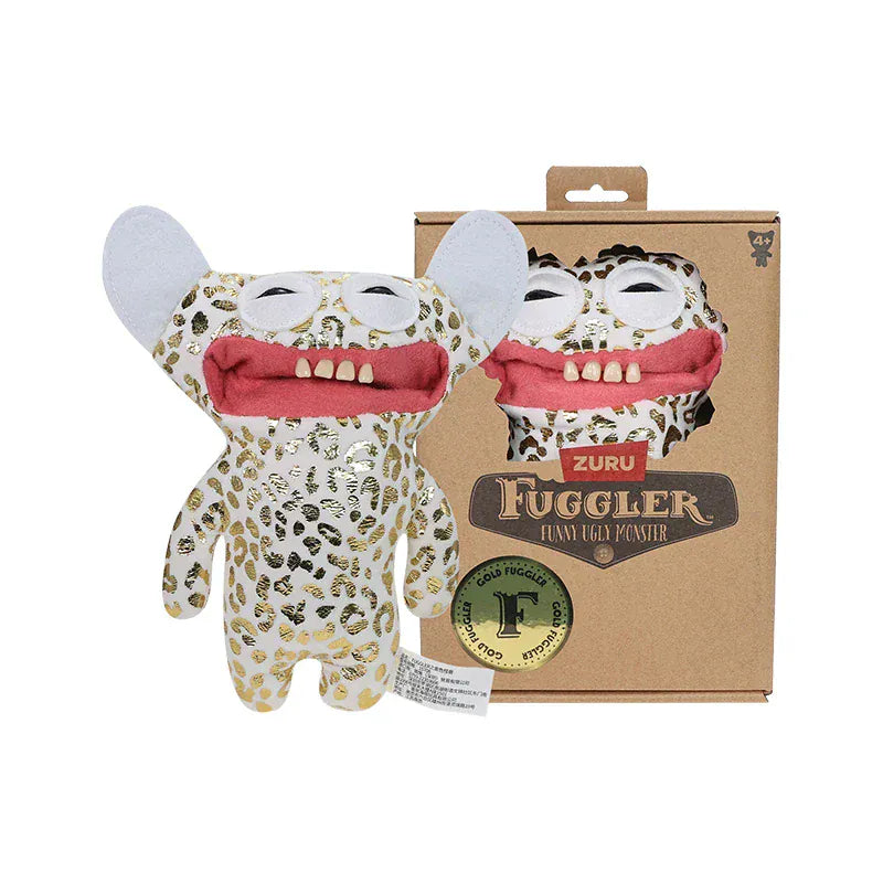 Fuggler Gold Rush Series Limited Edition 23cm - Boxed Collectible | Wahooly Fuggler Funny Ugly Monster Plush Doll Gold Rush Series Old Tooth Fuggler Stuffed Doll Toys Collectible Gifts