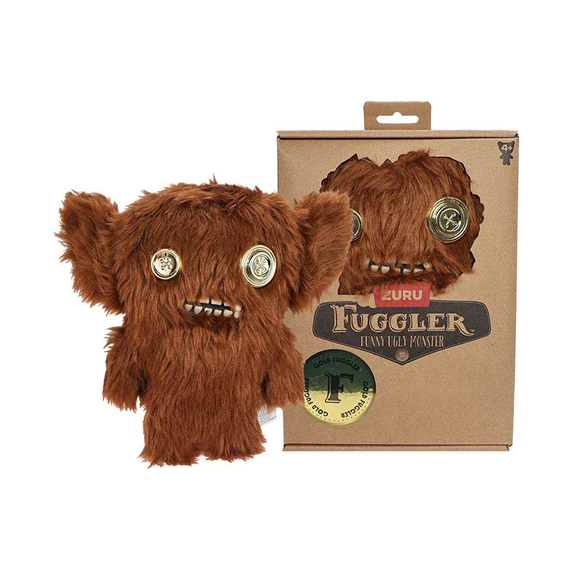 Fuggler Gold Rush Series Limited Edition 23cm - Boxed Collectible | Wahooly Fuggler Funny Ugly Monster Plush Doll Gold Rush Series Old Tooth Fuggler Stuffed Doll Toys Collectible Gifts