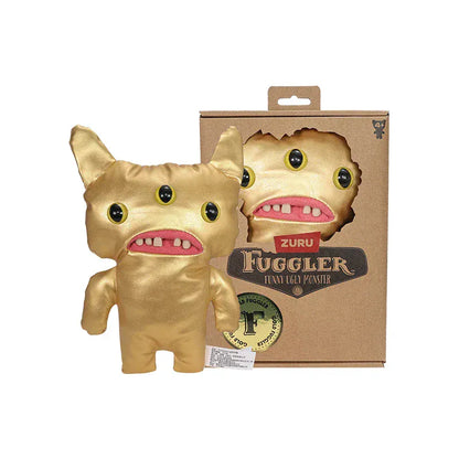 Fuggler Gold Rush Series Limited Edition 23cm - Boxed Collectible | Wahooly Fuggler Funny Ugly Monster Plush Doll Gold Rush Series Old Tooth Fuggler Stuffed Doll Toys Collectible Gifts