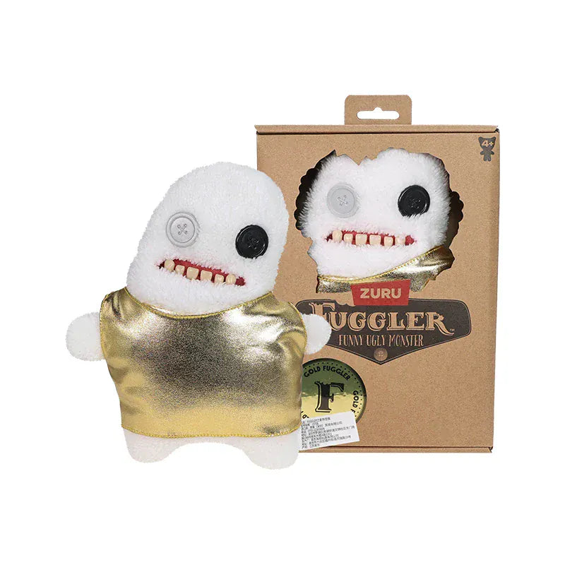Fuggler Gold Rush Series Limited Edition 23cm - Boxed Collectible | Wahooly Fuggler Funny Ugly Monster Plush Doll Gold Rush Series Old Tooth Fuggler Stuffed Doll Toys Collectible Gifts