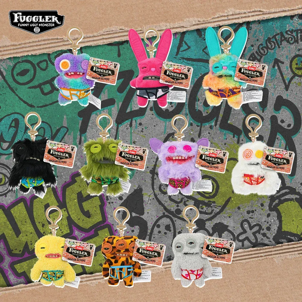 Fuggler Plush Keychain 12cm - Kawaii Monster Rabbit Pendant | Wahooly Fuggler Funny Ugly Monster Plush Toys Keychain Monster Rabbits Cute Stuffed Fugg Kawaii Peluche Dolls Pendants Gifts Kid 12CM