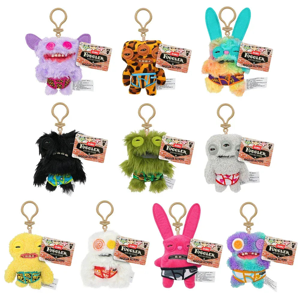 Fuggler Plush Keychain 12cm - Kawaii Monster Rabbit Pendant | Wahooly Fuggler Funny Ugly Monster Plush Toys Keychain Monster Rabbits Cute Stuffed Fugg Kawaii Peluche Dolls Pendants Gifts Kid 12CM