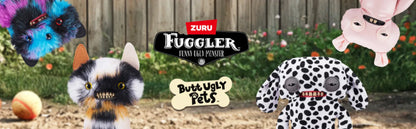 23cm Original Fuggler Plush - Butt Ugly Pets & Festive Series | Wahooly Fuggler Plush Toys Butt Ugly Monster Teeth Pets Series Mr Buttons Golden Retriever Fugg Stuffed Animal Fuggs Peluche Dolls 23CM