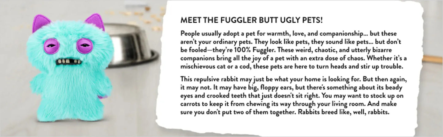 23cm Original Fuggler Plush - Butt Ugly Pets & Festive Series | Wahooly Fuggler Plush Toys Butt Ugly Monster Teeth Pets Series Mr Buttons Golden Retriever Fugg Stuffed Animal Fuggs Peluche Dolls 23CM