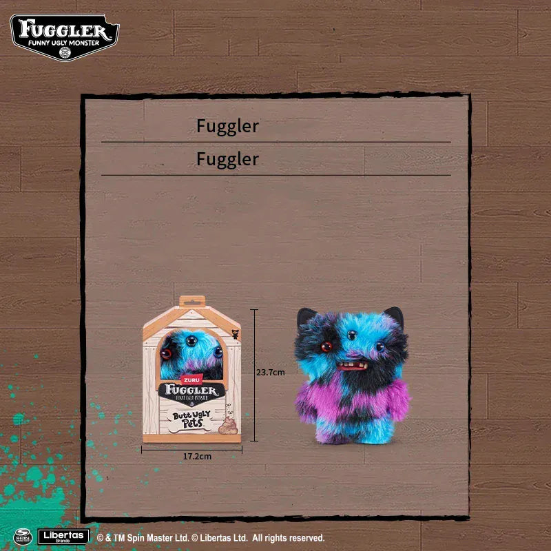 23cm Original Fuggler Plush - Butt Ugly Pets & Festive Series | Wahooly Fuggler Plush Toys Butt Ugly Monster Teeth Pets Series Mr Buttons Golden Retriever Fugg Stuffed Animal Fuggs Peluche Dolls 23CM